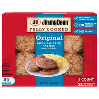 Jimmy Dean Pork Sausage Patties, Original, 8 Each