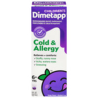 Dimetapp Cold & Allergy, Children's, Grape Flavor, 8 Fluid ounce