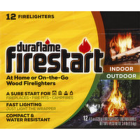 Duraflame Firelighter, Wood, Firestart, 12 Pack, 12 Each