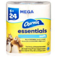 Charmin Bathroom Tissue, Soft, Mega Rolls, 2-Ply, 6 Each