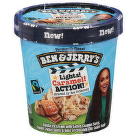 Ben & Jerry's Ice Cream, Lights, Caramel, Action, 1 Pint