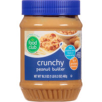 Food Club Peanut Butter, Crunchy, 16.3 Ounce