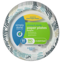 Simply Done Paper Plates, Strong & Sturdy, Designer, Everyday, Big Pack, 85 Each