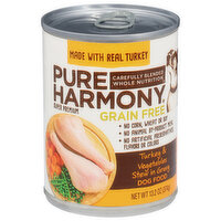 Pure Harmony Dog Food, Grain Free, Turkey & Vegetables Stew in Gravy, Super Premium, 13.2 Ounce
