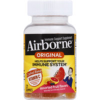 Airborne Immune Support Supplement, Original, Gummies, Assorted Fruit Flavors, 21 Each