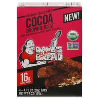 Dave's Killer Bread Snack Bars, Organic, Cocoa Brownie Blitz, 4 Each