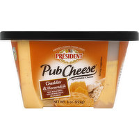 President Cheese, Spreadable, Cheddar & Horseradish, 8 Ounce