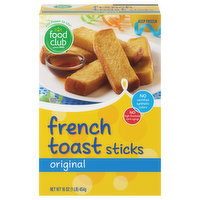 Food Club French Toast Sticks, Original, 16 Ounce