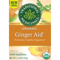 Traditional Medicinals Herbal Supplement, Organic, Ginger Aid, Tea Bags, 16 Each