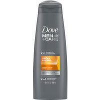 Dove Men+Care Shampoo + Conditioner, 2 in 1, Thick + Strong, 12 Fluid ounce