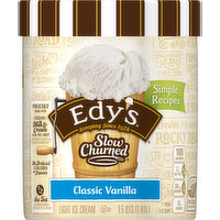 Edy's Ice Cream, Light, Classic Vanilla, 1.5 Quart