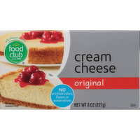 Food Club Original Cream Cheese, 8 Ounce