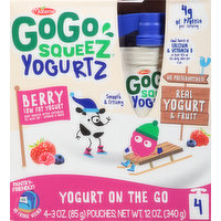 GoGo Squeez Yogurt On the Go, Berry, 4 Pack, 4 Each