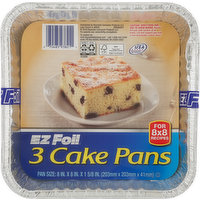 EZ Foil Cake Pans, 3 Each