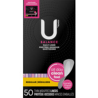 U by Kotex Liners, Thin, Regular, Wrapped, 50 Each