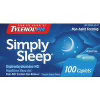 Simply Sleep Nighttime Sleep Aid, Caplets, 100 Each