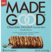 Made Good Granola Bars, Vanilla Flavor, Chocolate Drizzled, 5 Pack, 5 Each