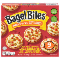 Bagel Bites Pizza Snacks, Cheese Sausage and Pepperoni, 9 Each