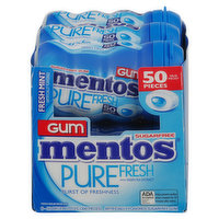 Mentos Gum, Sugarfree, Fresh Mint, 50 Each