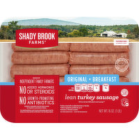 Shady Brook Farms Turkey Sausage, Lean, Original, Breakfast, 16 Ounce