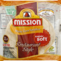 Mission Tortillas, White Corn, Restaurant Style, 12 Each