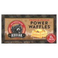 Kodiak Power Waffles, Chocolate Chip, Protein-Packed, 8 Each