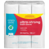 Simply Done Bath Tissue, Ultra-Strong, Mega Rolls, 2-Ply, 24 Each