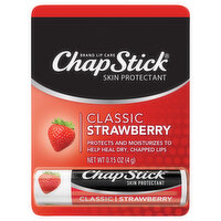 ChapStick Lip Care, Skin Protectant, Classic Strawberry, 0.15 Ounce