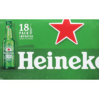 Heineken Beer, Premium Malt Lager, 18 Each