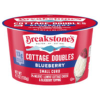 Breakstone's Cottage Doubles, Small Curd, 2% Milkfat, Lowfat, Blueberry, 4.7 Ounce