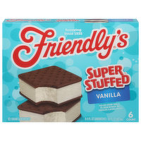 Friendly's Ice Cream Sandwiches, Vanilla, 6 Each
