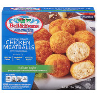 Bell & Evans Chicken Meatballs, with Mozzarella, Parmesan, Italian Style, Breaded, Air Chilled, 12 Ounce