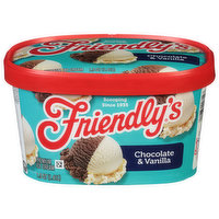 Friendly's Ice Cream, Premium, Chocolate & Vanilla, 1.5 Quart