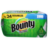 Bounty Paper Towels, Doubles, 2-Ply, Select-A-Size, White, 12 Each