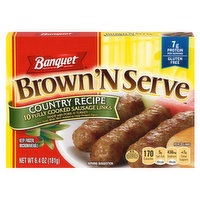 Banquet Brown ‘N Serve Country Recipe Fully Cooked Sausage Links, 10 Each