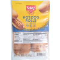 Schar Hot Dog Rolls, Soft & Sliced, 8 Ounce