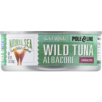 Natural Sea Wild Tuna Albacore, Unsalted, Solid White, Pole & Line, 5 Ounce