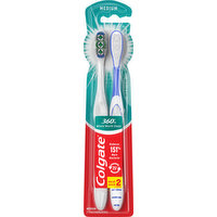 Colgate Toothbrushes, Medium, Value Pack, 2 Pack, 2 Each