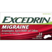 Excedrin Migraine Pain Relief Caplets, 24 Each