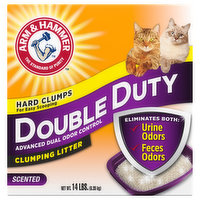 Arm & Hammer Clumping Litter, Double Duty, Hard Clumps, Scented, 14 Pound