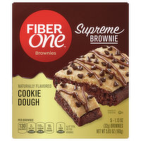 Fiber One Supreme Brownie, Cookie Dough, 5 Each