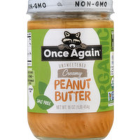 Once Again Peanut Butter, Salt Free, Creamy, Unsweetened, 16 Ounce