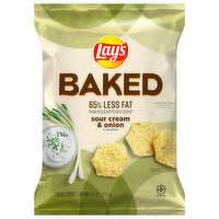 Lay's Potato Chips, Sour Cream & Onion Flavored, Baked, 6.25 Ounce