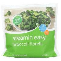 Food Club Steamin' Easy, Broccoli Florets, 10.8 Ounce