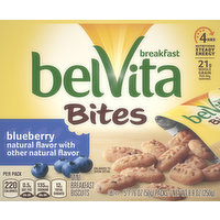belVita Breakfast Biscuits, Blueberry, Bites, Mini, 5 Each