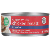 Food Club Chunk White Chicken Breast In Water, 5 Ounce