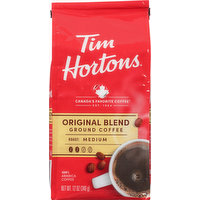 Tim Hortons Coffee, Ground, Medium Roast, Original Blend, 12 Ounce