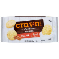 Crav'n Flavor Cookies, Shortbread, Pecan, 11.3 Ounce