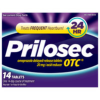 Prilosec OTC Acid Reducer, 20 mg, Tablets, 14 Each