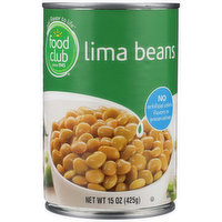 Food Club Lima Beans, 15 Ounce